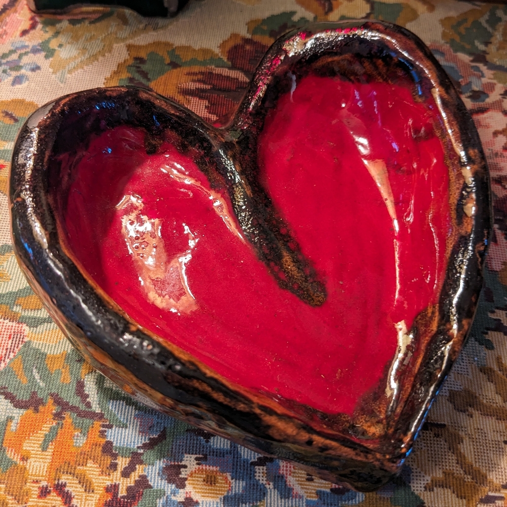 Pottery Heart Dish